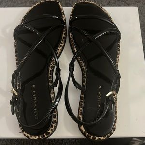 ZARA Sandal with leopard detail.